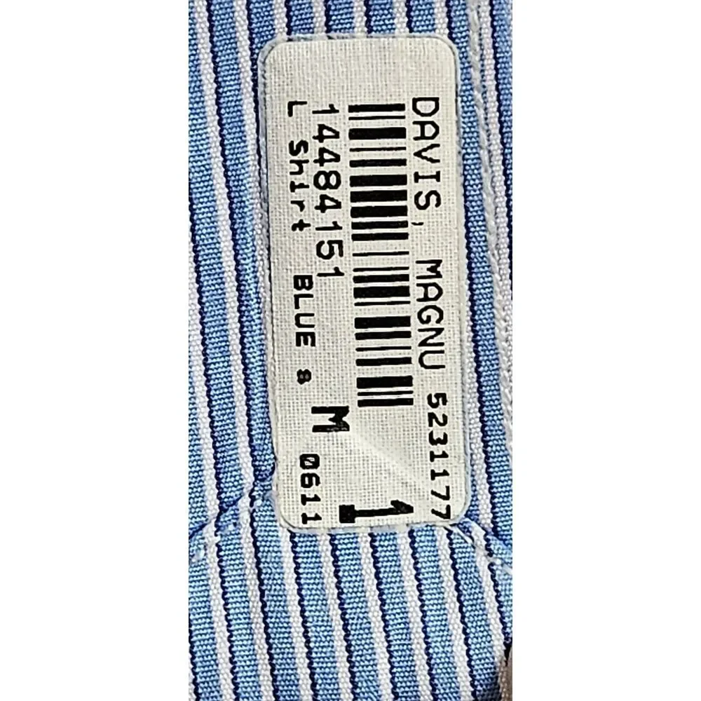 Polo by‎ Ralph Lauren CLASSIC FIT 32/33 blue white stripes button up shirt